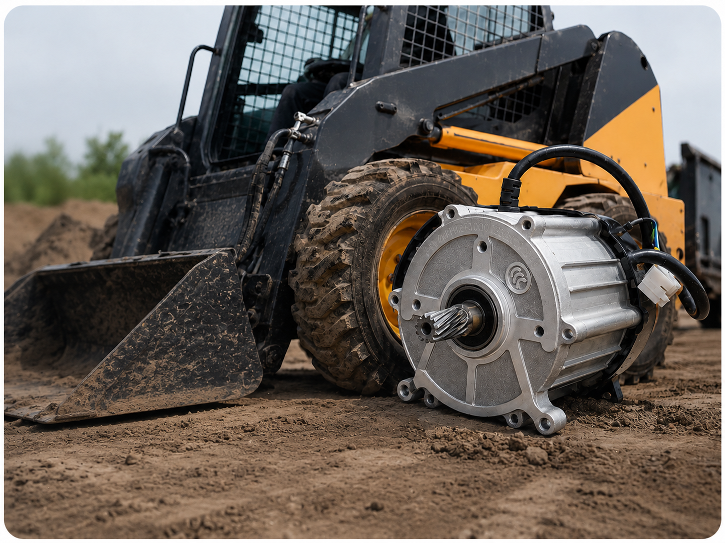Brushless DC motor for engineering vehicles