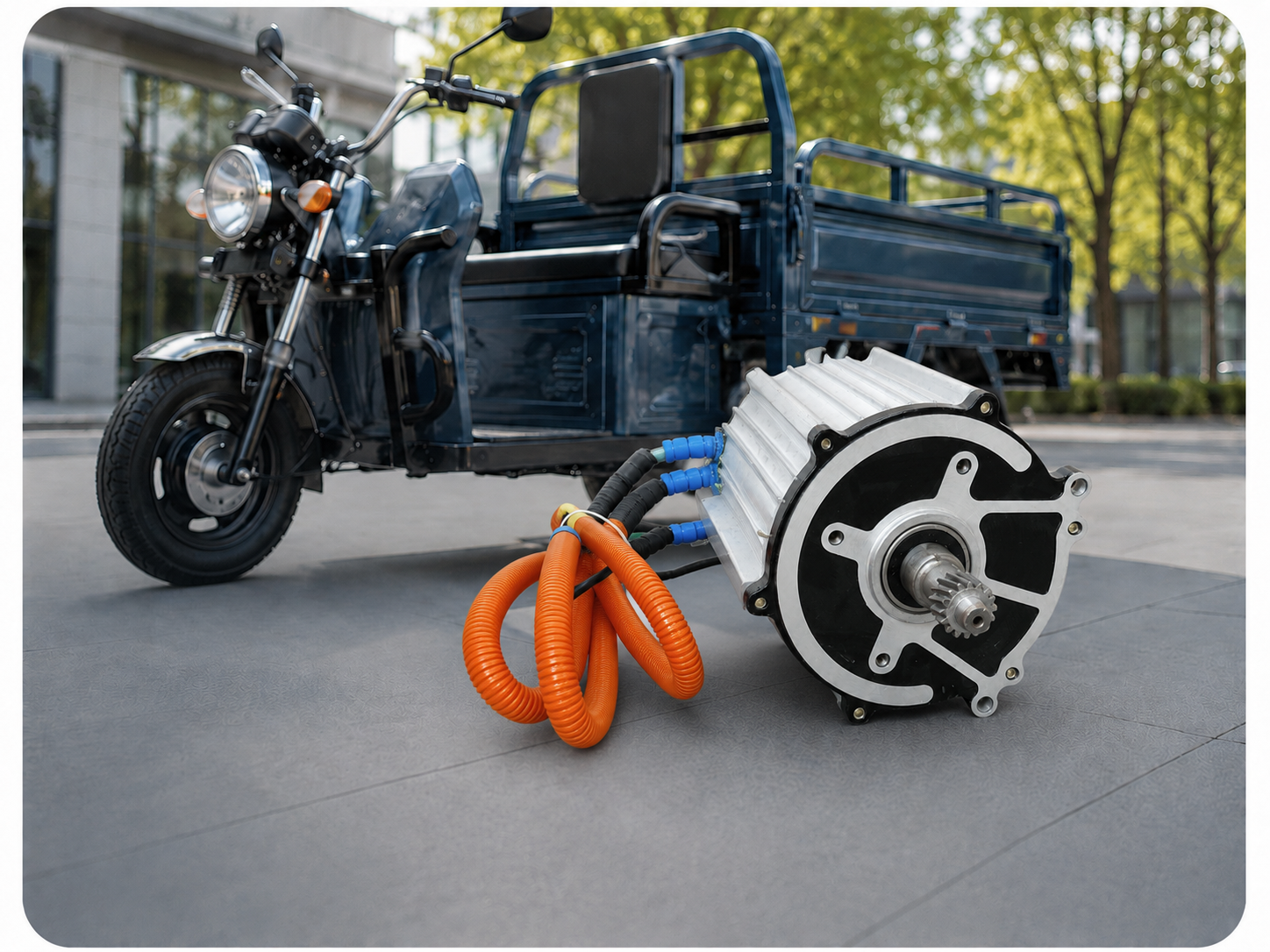 Brushless DC motor for electric tricycles