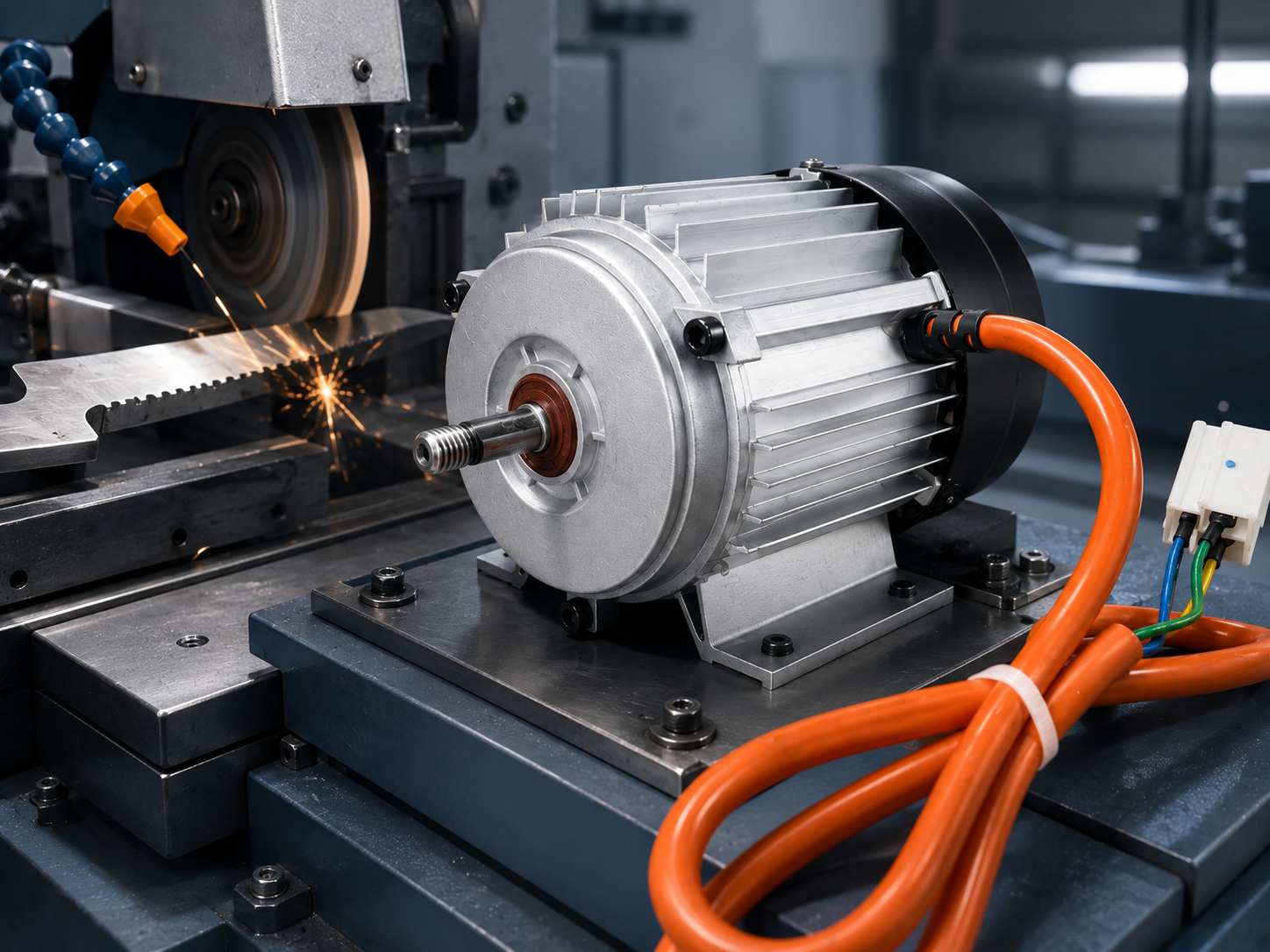 Brushless DC motor for blade sharpening machines