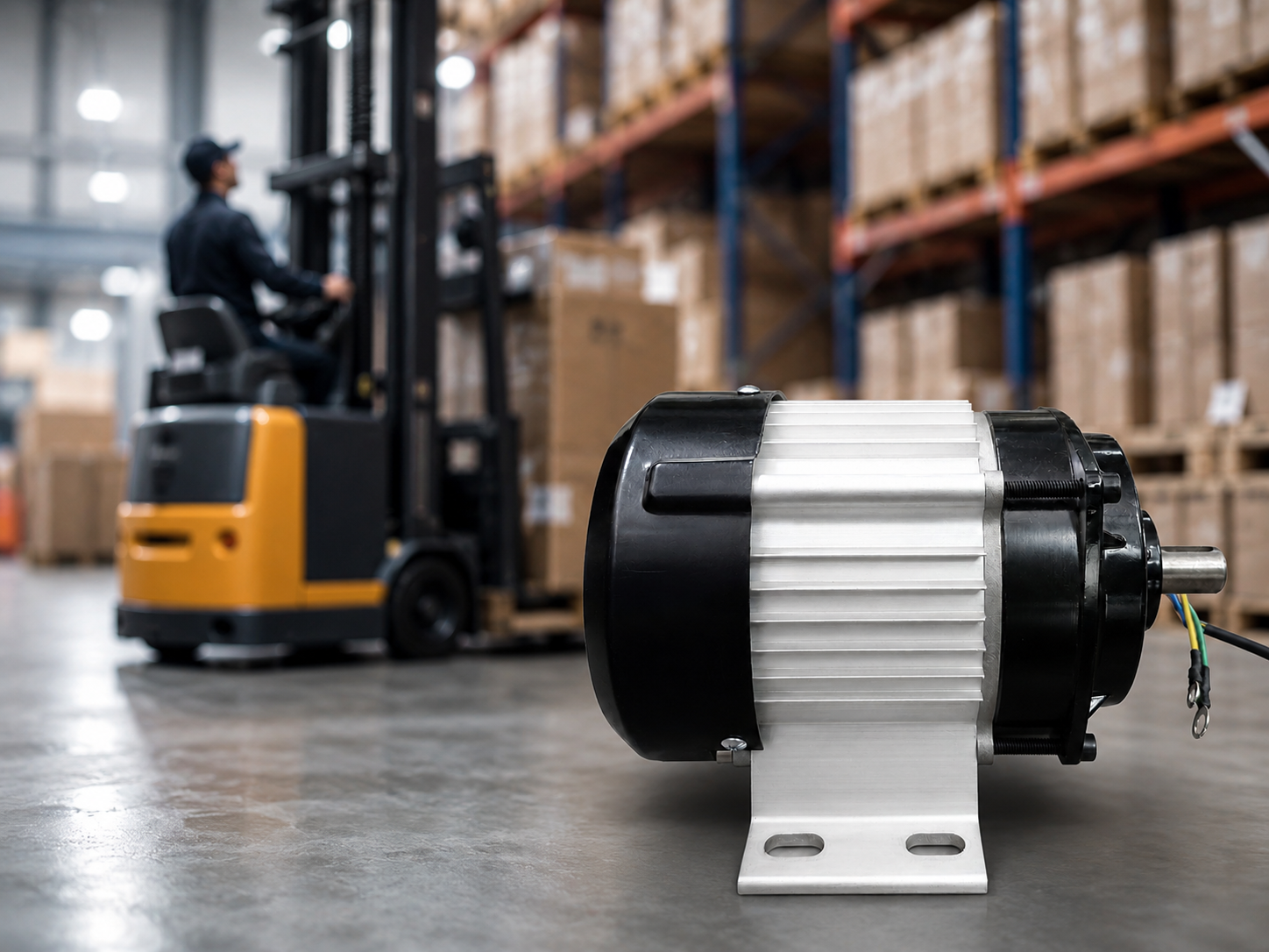 Custom motors for material handling equipment