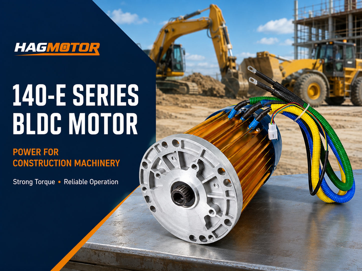HAGMOTOR 140-E Series BLDC motor for construction machinery