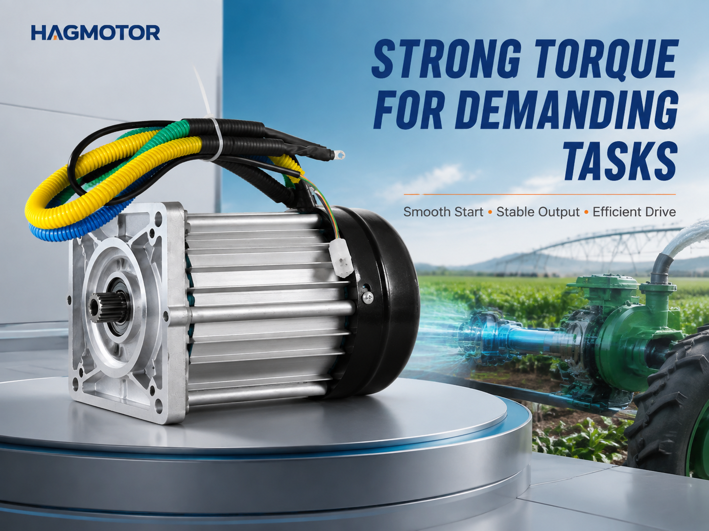 Agricultural BLDC motor strong torque feature
