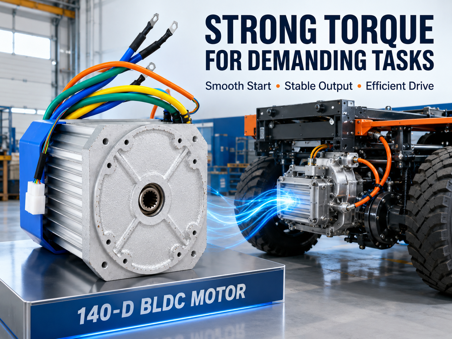 140-D BLDC motor for demanding industrial drive tasks