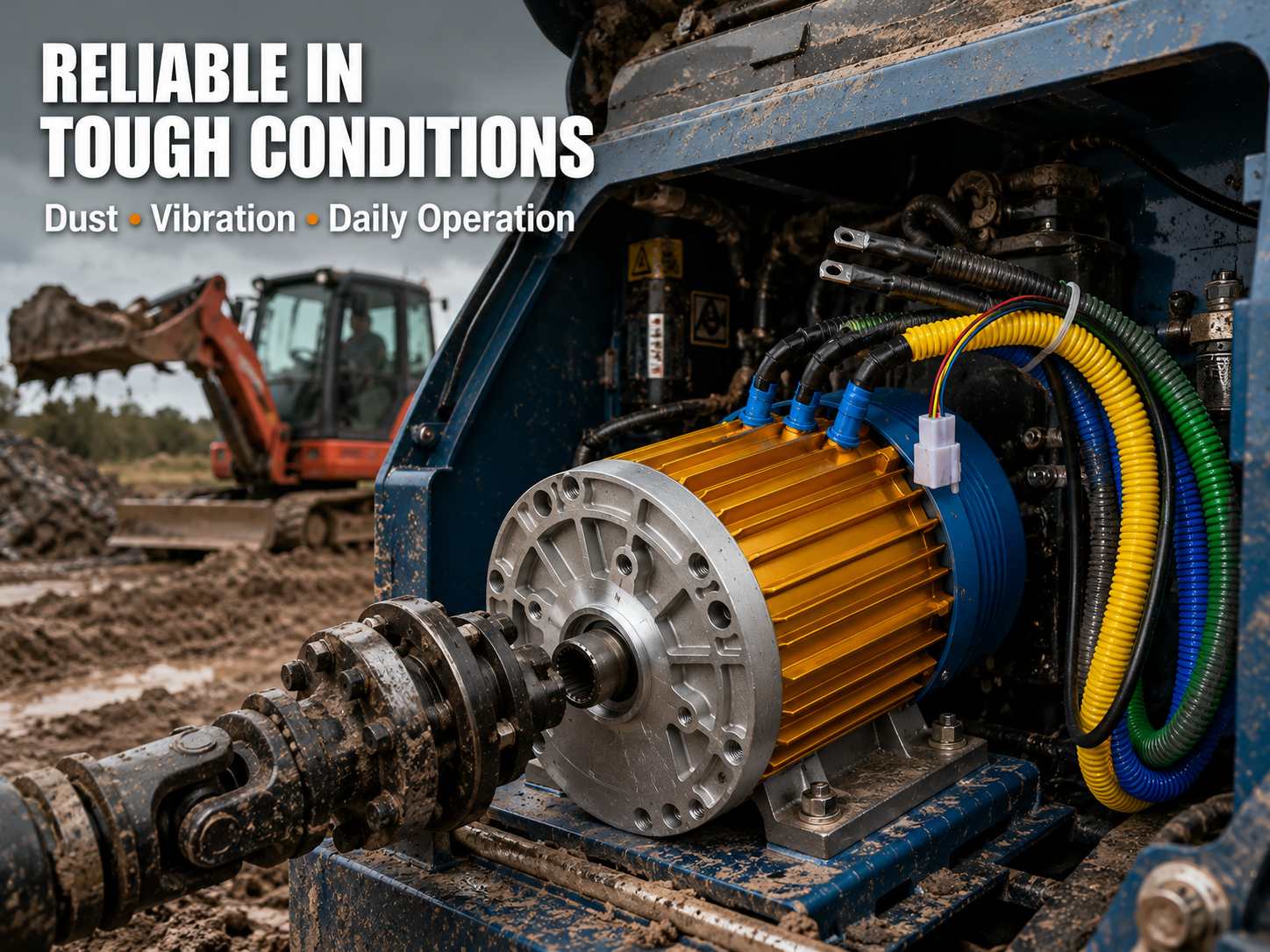 140-E construction machinery motor in dusty and vibrating conditions