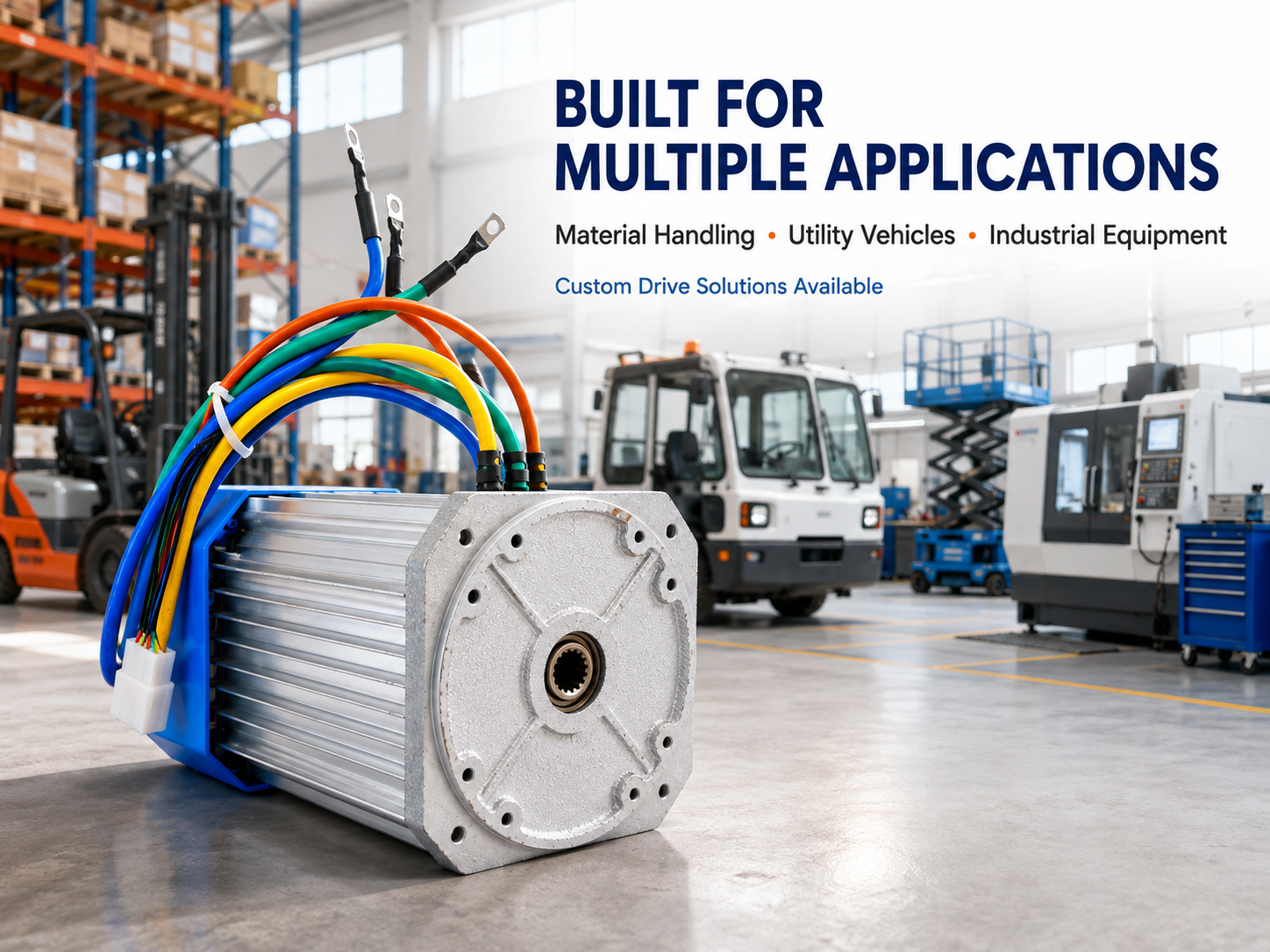 140-D motor applications in material handling and industrial equipment