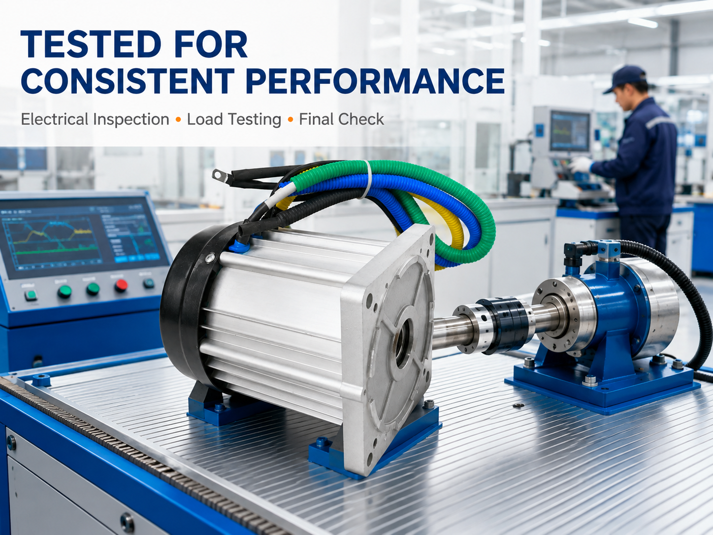 Agricultural BLDC motor factory load testing