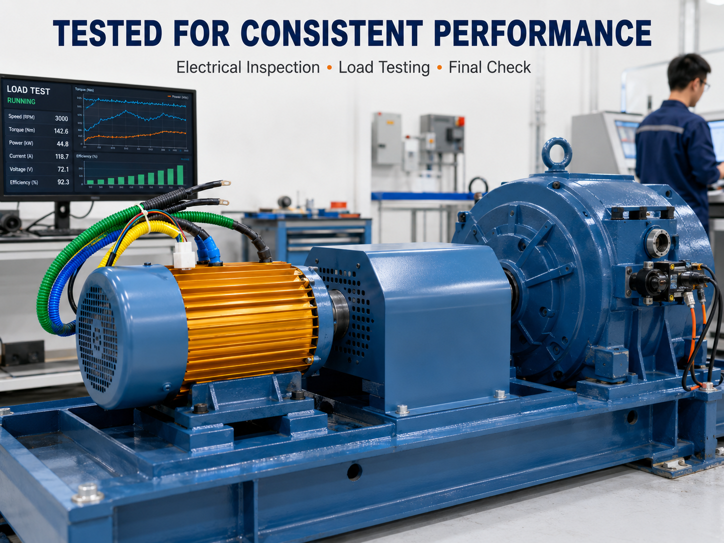 140-E construction machinery BLDC motor load testing