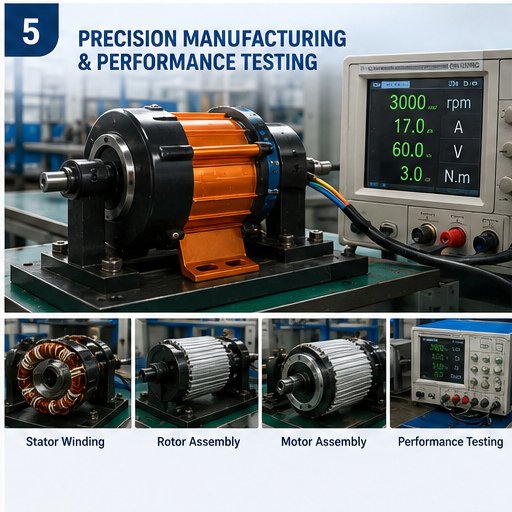 Engineering motor manufacturing and performance testing