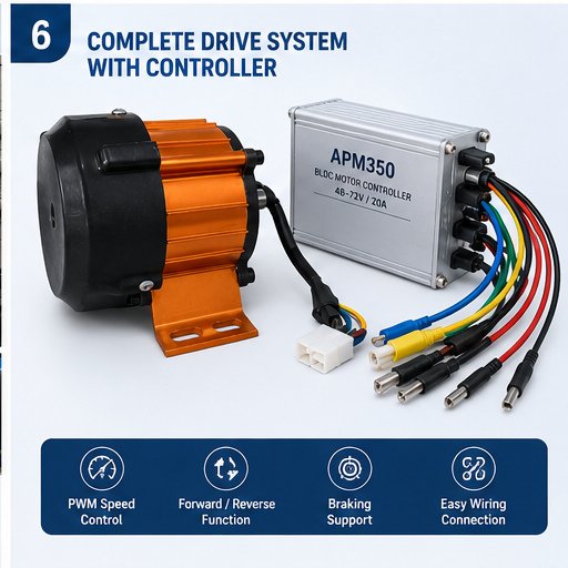 Engineering motor and APM350 controller drive system