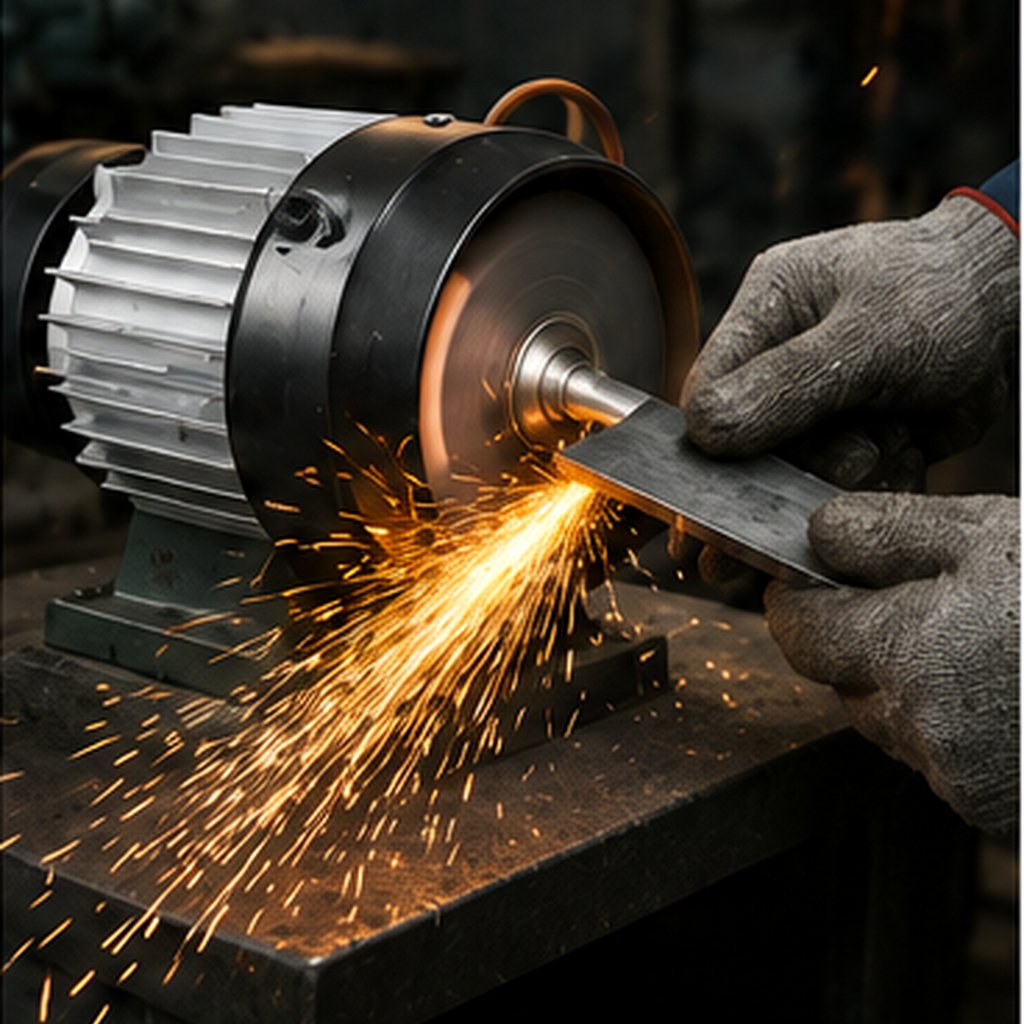 Grinding machine motor rear cooling cover