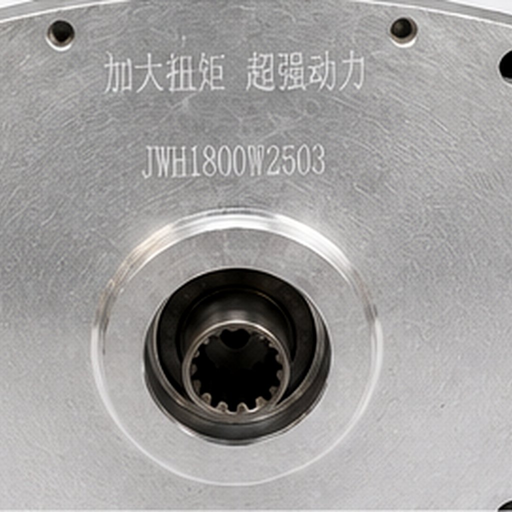 Electric pallet truck motor output spline and mounting flange details
