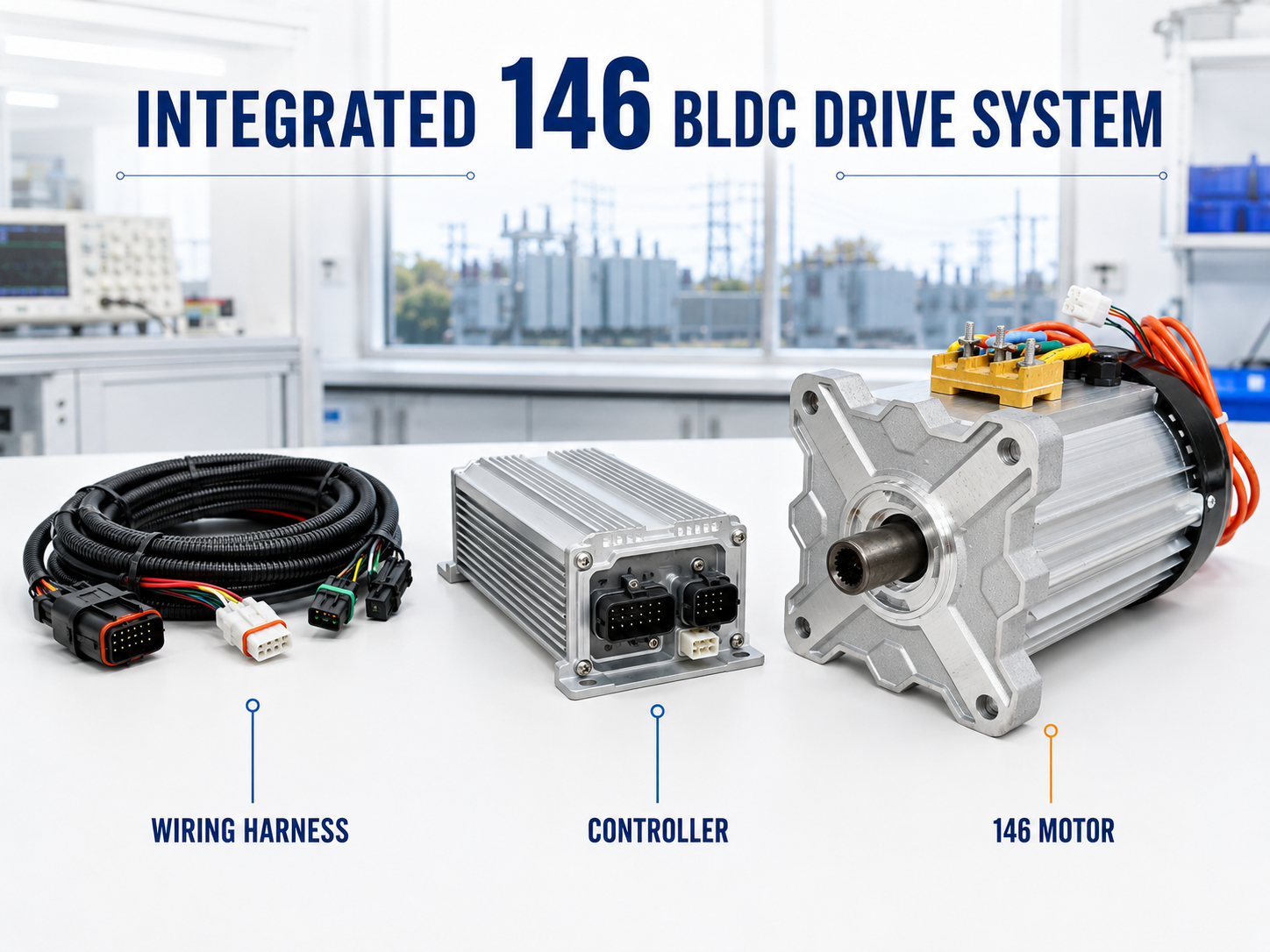 146 BLDC motor ventilated rear cover